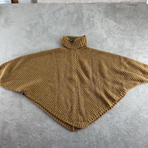 Torrid Camel Chunky Ribbed Poncho Turtleneck Sweater 1/2  NWT 2864 - Picture 2 of 9